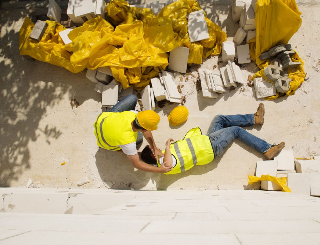 Slip and fall accidents can happen on job sites as well.