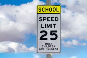 speeding in a school zone