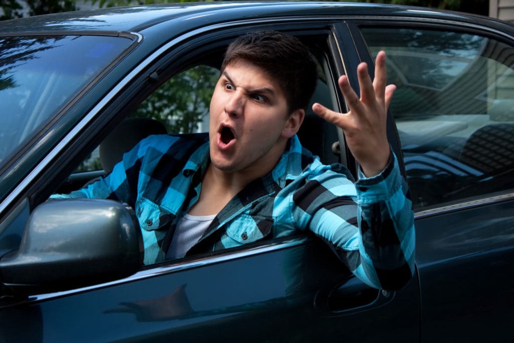 road rage after failing your driving test