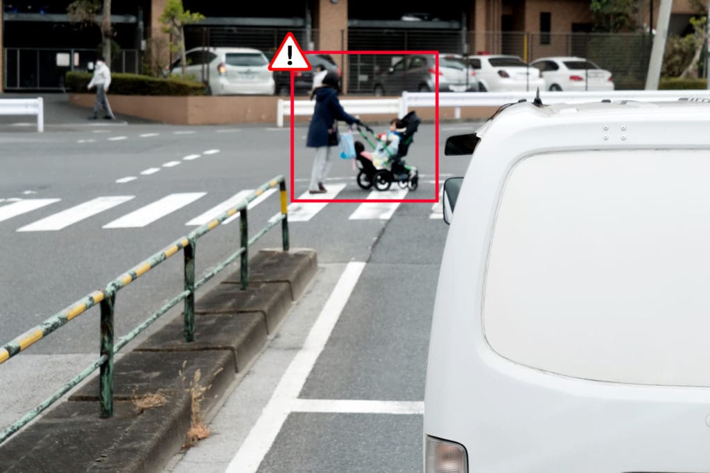 Self driving cars must have precise sensors to detect pedestrians and other hazards.