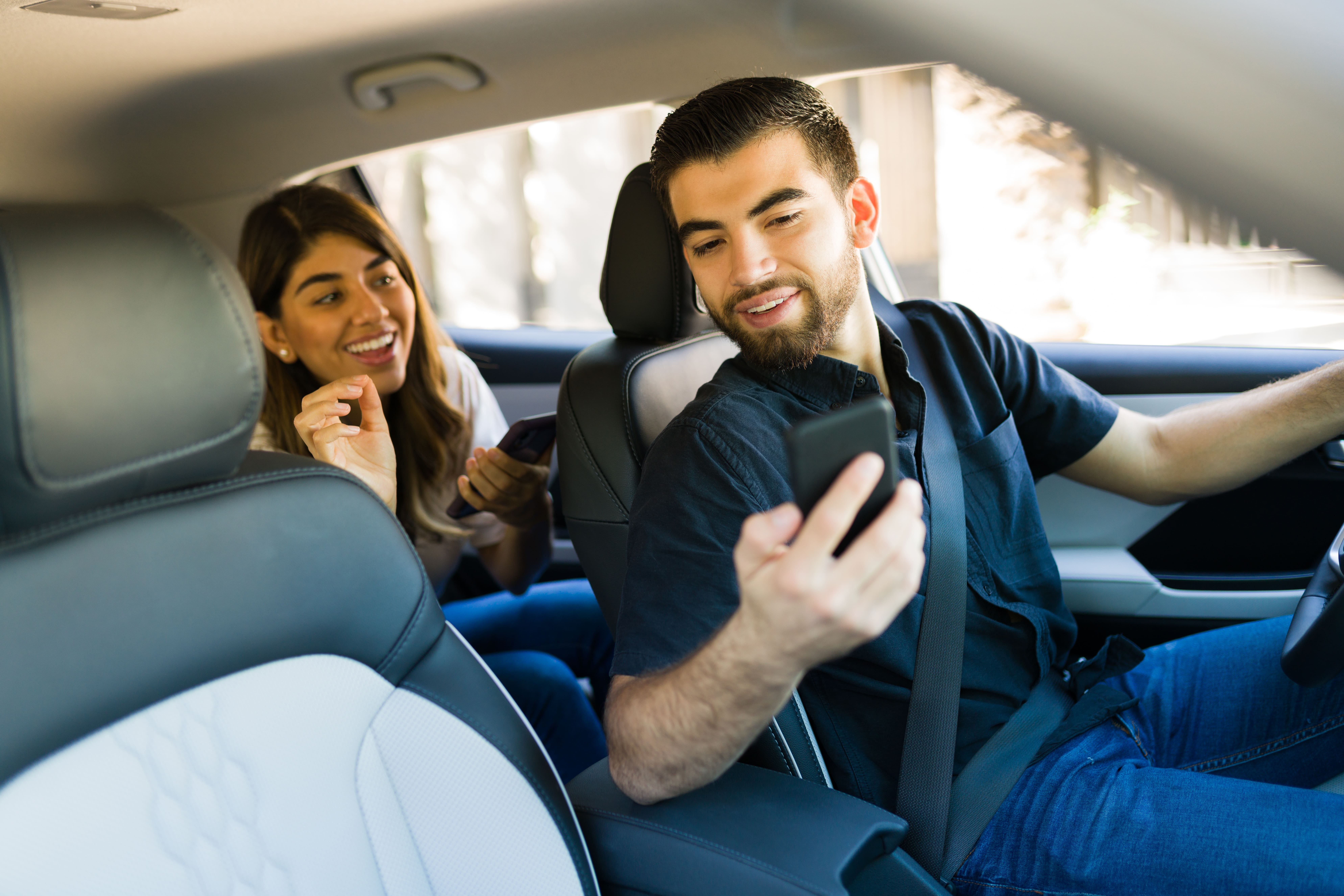 Making sure your driver is not distracted by their phone can prevent rideshare accidents