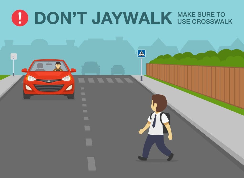 jaywalking accident