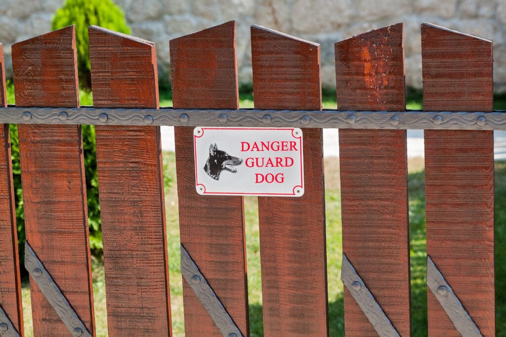 guard dog sign