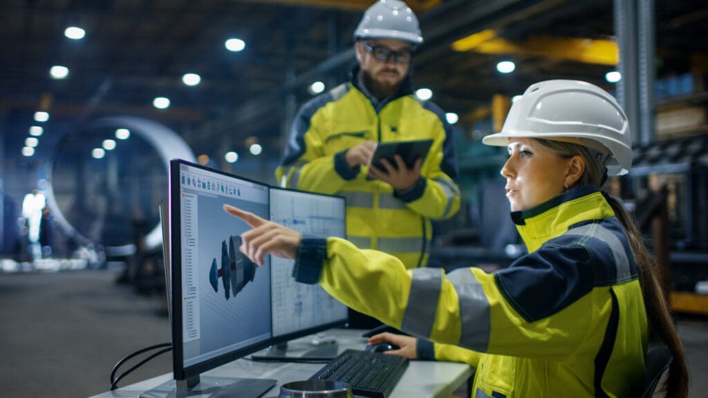Inside,The,Heavy,Industry,,Factory,Female,Industrial,Engineer,Works,On - Malloy Law Weyanoke industrial accident