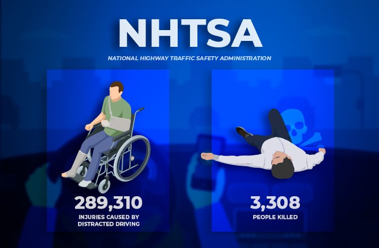 NHTSA distracted driving stats