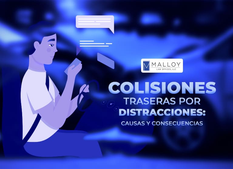 Colisiones traseras por distracciones: causas y consecuencias